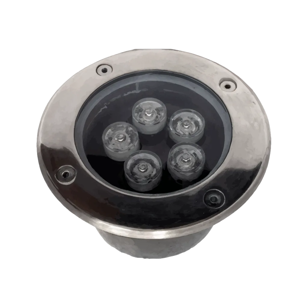 Spot de Piso Borde Plateado 5W 6000K