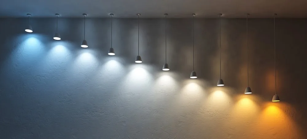 Focos LED de diferentes colores para iluminación